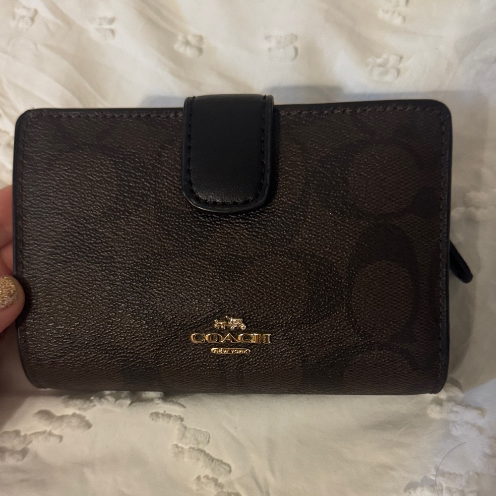 Coach Dark Brown Signature Wallet